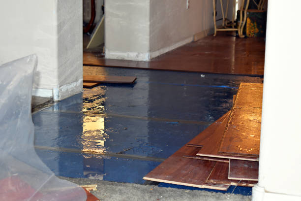 Professional Water Damage Restoration technician working in Thurman, OH